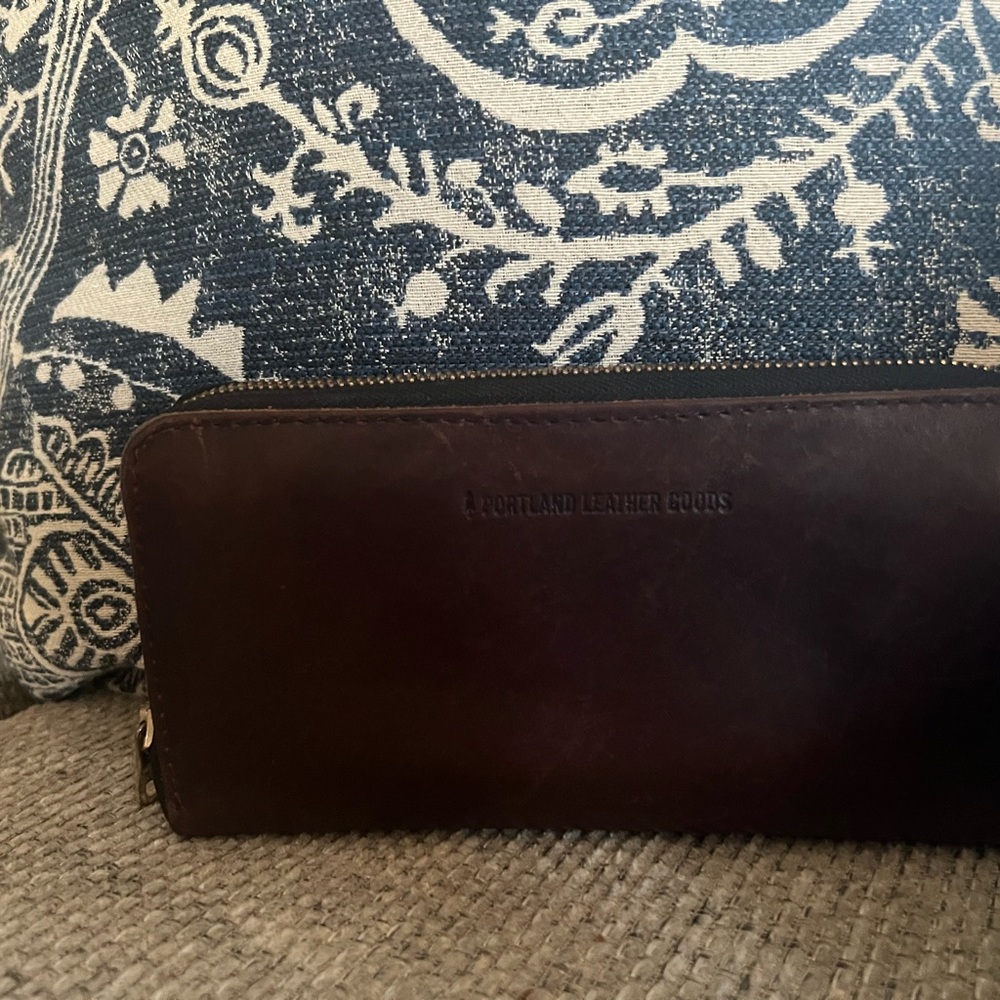 Portland leather Goods large zip wallet